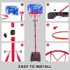 imageVATOS Basketball Hoop Indoor for Kids ampamp Toddler Stand Adjustable Height Basketball Goal Game with LED Light ampamp Scoreboard ampamp 3 Balls Basketball Hoop Outdoor Toy Gift for Boys Girls Ages 3 4 5 6 7 8