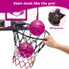 imageVATOS Basketball Hoop for Girls Indoor Pink Basketball Hoop with 7 Color Lights Electronic Scoreboard ampamp Remote Controller Basketball Set Toys Birthday Gifts for Girls Kids Teens 512