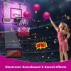 imageVATOS Basketball Hoop for Girls Indoor Pink Basketball Hoop with 7 Color Lights Electronic Scoreboard ampamp Remote Controller Basketball Set Toys Birthday Gifts for Girls Kids Teens 512