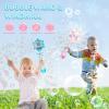 imageVATOS Bubble Wands 2 Packs for Kids Automatic Bubble Blower Machine Light ampamp Music Snowflake Bubble Wand with 2 Windmill ampamp 4 Bottles Bubble Solutions Bubble Toy for Toddler Girl Boys Adult Party