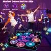 imageVATOS Dance Mat Toys for Kids  Electronic Dance Pad Music Toy with 8 LED Keys for Kids Ages 48 Sensory Outdoor Games Party Favors Cool Birthday Gifts for 312 Year Old Girls Boys Teens