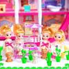 imageVATOS Dollhouse for Girl5 Story 17 Rooms Luxury Pink Dollhouse DIY Play Doll Room Set with Light Strip4 Dolls4 Puppy and Doll Furnitures Dream Christmas Birthday Toy Gift for Girls 3 4 5 6 7 8