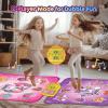 imageVATOS Double Dance Mat for Girls  4 Game Modes ampamp 9 Challenge Levels with Adjustable Volume Led Light ampamp Wireless Bluetooth  Music Play Mat Birthday Gifts Toys for Kids Ages 3 4 5 6 7 8 9 Years Olds