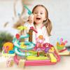 imageVATOS Electric Faucet Manual Pump 2 in 1 Play Sink with Running Water Duck Slide Water Table Kitchen Sink Toy Floating Pool Toy Fishing Game Kids Pretend Play Dishwasher Set for Girls Boys Ages 3