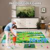 imageVATOS Golf Chipping Game Mat with Club Golf Practice Mats Golf Training Mat Indoor Outdoor for Kids Adults Family Golf Hitting Mat with 20 Balls Play Equipment Stick Chip Golf Set Backyard Game70inch70inch