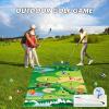 imageVATOS Golf Chipping Game Mat with Club Golf Practice Mats Golf Training Mat Indoor Outdoor for Kids Adults Family Golf Hitting Mat with 20 Balls Play Equipment Stick Chip Golf Set Backyard Game70inch47inch