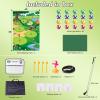 imageVATOS Golf Chipping Game Mat with Club Golf Practice Mats Golf Training Mat Indoor Outdoor for Kids Adults Family Golf Hitting Mat with 20 Balls Play Equipment Stick Chip Golf Set Backyard Game70inch47inch