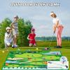 imageVATOS Golf Chipping Game Mat with Club Golf Practice Mats Golf Training Mat Indoor Outdoor for Kids Adults Family Golf Hitting Mat with 20 Balls Play Equipment Stick Chip Golf Set Backyard Game70inch70inch