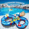 imageVATOS Kids Outdoor Water Table Toys Water Park Playset 50PCS DIY Table Beach Toy on Backyard Lawn Pool Waterway Toy with 2 Boats Summer Outside Activity Funs for Toddler Boys Girls Ages 48 35