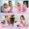 imageVATOS Kids Smart Cell Phone Toy for Girls Boys Cute Paw Bone Kid Mobile Phone 28quot Touchscreen HD Dual Camera with AntiCollision Silicone Case 8GB Memory Card Birthday Gift for Kids 310 Years OldPink