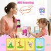 imageVATOS Kids Smart Cell Phone Toy for Girls Boys Cute Paw Bone Kid Mobile Phone 28quot Touchscreen HD Dual Camera with AntiCollision Silicone Case 8GB Memory Card Birthday Gift for Kids 310 Years OldPink