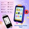 imageVATOS Kids Smart Phone Toy for Girls Boys 3 4 5 6 7 8 9 Years Old 4quot Large Touchscreen Mermaid Style Kids Cell Phone with Dual Camera Music Player Puzzle Game 8GB Memory Learning Toy Birthday GiftBlue
