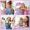 imageVATOS Kids Smart Phone Toy for Girls Boys 3 4 5 6 7 8 9 Years Old 4quot Large Touchscreen Mermaid Style Kids Cell Phone with Dual Camera Music Player Puzzle Game 8GB Memory Learning Toy Birthday GiftPurple