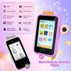 imageVATOS Kids Smart Phone Toy for Girls Boys 3 4 5 6 7 8 9 Years Old 4quot Large Touchscreen Mermaid Style Kids Cell Phone with Dual Camera Music Player Puzzle Game 8GB Memory Learning Toy Birthday GiftPurple