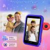imageVATOS Kids Smart Phone Toy for Girls Boys 3 4 5 6 7 8 9 Years Old 4quot Large Touchscreen Mermaid Style Kids Cell Phone with Dual Camera Music Player Puzzle Game 8GB Memory Learning Toy Birthday GiftBlue