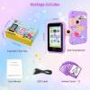 imageVATOS Kids Smart Phone Toy for Girls Boys 3 4 5 6 7 8 9 Years Old 4quot Large Touchscreen Mermaid Style Kids Cell Phone with Dual Camera Music Player Puzzle Game 8GB Memory Learning Toy Birthday GiftPurple