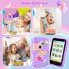 imageVATOS Kids Smart Phone Toy for Girls Boys 3 4 5 6 7 8 9 Years Old 4quot Large Touchscreen Mermaid Style Kids Cell Phone with Dual Camera Music Player Puzzle Game 8GB Memory Learning Toy Birthday GiftPurple