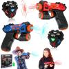 imageVATOS Laser Tag Guns Set Infrared Mini Laser Tag for Kids with Badges 2 Pack Laser Tag Game 2 Players Indoor Outdoor Laser Tag Blaster Group Activity Fun Toy for Kids Age 4 5 6 7 Boys Girls