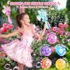 imageVATOS Rechargeable Bubble Wand 2 Pack for Kids Girls Boys LED Light ampamp Music Electric Bubble Machine Toy Automatic Snowflake Bubble Blower Gun with 2 Windmill ampamp 4 Bubble Solutions for Outdoor Party