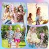 imageVATOS Rechargeable Bubble Wand 2 Pack for Kids Girls Boys LED Light ampamp Music Electric Bubble Machine Toy Automatic Snowflake Bubble Blower Gun with 2 Windmill ampamp 4 Bubble Solutions for Outdoor Party