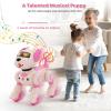 imageVATOS Robot Dog Toy for Kids Voice ampamp 24GHz Remote Control Robot Pet with Interactive Touch Sensors Over 20 Responses Program Mode Robotic Puppy Toy for Kids Boys ampamp GirlsPink
