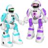 imageVATOS Robot Toys for Kids 2PCS Remote Control Robot with Record Voice ampamp Gesture Sensing Control Rechargeable Programmable Music Dancing Functions for Toddler Boys Age 3 4 5 6 7 8 Years Old