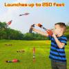 imageVATOS Slingshot Launcher Toys for Kids  Sky Foam Scream Rocket with 2 Pack ampamp 1 Launcher  Shoots Up to 250 FT Outdoor Indoor Activity for Boys ampamp Girls Aged 49