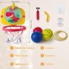 imageVATOS Toddler Basketball Hoop Indoors 2 in 1 Mini Basketball Hoop with Ring Toss Game for KidsDinosaur Basketball Hoop with Scoreboard Indoor OutdoorToys Gifts for Toddlers Boys Girls Ages 3 4 5 6