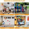 imageVATOS Toddler Basketball Hoop Indoors 2 in 1 Mini Basketball Hoop with Ring Toss Game for KidsDinosaur Basketball Hoop with Scoreboard Indoor OutdoorToys Gifts for Toddlers Boys Girls Ages 3 4 5 6