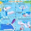 imageVATOS Water Gun ampamp Bubble Gun for Kids Ages 3 4 5 6 7 8 Automatic 3 in 1 Electric Water Gun and Bubble Gun Toy 500CC Large Capacity 32FT Long Range Rechargeable Squirt Gun Summer Outdoor Toys