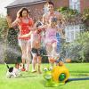 imageVATOS Water Sprinkler Baseball Toy for Kids Outdoor Play 2 in 1 Snail Summer Water Game with 2 Sprinkler Heads 360 Roating Spray Water Baseball for Boys Girls Summer Backyard Lawn Pool Party FunYellow