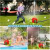 imageVATOS Water Sprinkler Baseball Toy for Kids Outdoor Play 2 in 1 Snail Summer Water Game with 2 Sprinkler Heads 360 Roating Spray Water Baseball for Boys Girls Summer Backyard Lawn Pool Party FunRed