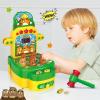 imageVATOS Whack Game Mole Mini Electronic Arcade Game with 2 Hammers Pounding Toys Toddler Toys for 3 4 5 6 7 8 Years Old Boys Girls Whack Game Mole Developmental Interactive ToyGreen