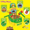 imageVATOS Whack Game Mole Mini Electronic Arcade Game with 2 Hammers Pounding Toys Toddler Toys for 3 4 5 6 7 8 Years Old Boys Girls Whack Game Mole Developmental Interactive ToyGreen