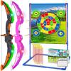 imageVATOS 2 Pack Bow and Arrow Toy Light Up Archery Toy for Kids with Standing Target ampamp 20 Arrows Indoor ampamp Outdoor Activity Toys Birthday Gifts for 3 4 5 6 7 8 Year Old Kids Boys Girls