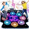 imageVATOS Dance Mat Toys for Kids  Electronic Dance Pad Music Toy with 8 LED Keys for Kids Ages 48 Sensory Outdoor Games Party Favors Cool Birthday Gifts for 312 Year Old Girls Boys Teens