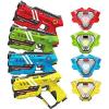 imageVATOS Laser Tag Guns  4 Gun 4 Vest Multiplayer Game Set  Indoor Outdoor Battle Games for Kids ampamp Adults