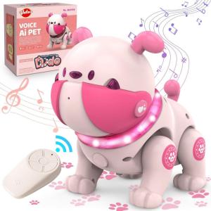 imageRemote Control Robots DogToys for Kids  Robot Pet Puppy Dog RC Robot Toy with LED Gag Dog Voice Rocording ampamp Changing Farting Touch Reaction Dancing and Walking RC Robot for Kids Girls