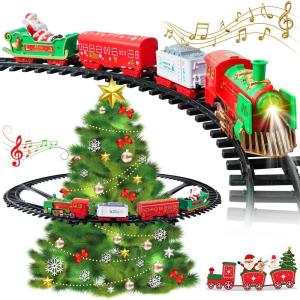 imageVATOS Hanging Christmas Train Set  Christmas Train Toy with Light ampamp Sound for Boys Girls Train Toy Set Around Under The Christmas Tree Best Christmas Decoration Indoor for Families