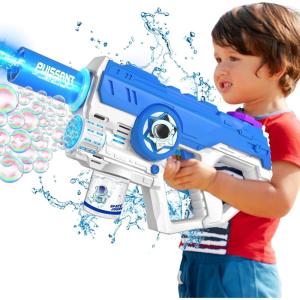 imageVATOS Water Gun ampamp Bubble Gun for Kids Ages 3 4 5 6 7 8 Automatic 3 in 1 Electric Water Gun and Bubble Gun Toy 500CC Large Capacity 32FT Long Range Rechargeable Squirt Gun Summer Outdoor Toys