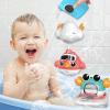 imageVATOS Baby Bath Toys Elephant Basketball Hoop Bathroom Baby Toys for Babies Boys Girls 1 Year Old Baby Bathtub Playset with Bird Crab Clouds Yacht Best Bath Gift for Toddlers 13
