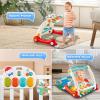 imageVATOS Baby Play Gym Baby Learning Walker Activity Gym Mat with Play Piano 4 in 1 Einstein Play Mat with Musical Lights Rattle Teething Toys Best Gift for Baby Toddler Infants 3 6 9 12 Months