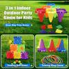 imageVATOS Light Up Carnival Game Toys for Kids  3 in 1 Ball ampamp Ring ampamp Bean Bag Cones Toss Game Play Set Multiple Throwing Target Models Outdoor Family Yard Party Gmaes for Kids Gift Birthday Xmas