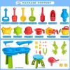 imageVATOS 3 Tier Sand Water Table Kids Splash Sand Table Water Toys for Aged 3 4 5 6 7 8 9 Activity Sensory Table Summer Beach Outside Toys for Toddlers Kids
