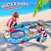 imageVATOS Kids Water Table Toy Outdoor in Summer 39pcs DIY Mini Water Park Building Blocks Toy on Table or LawnBeach Water Toy with 2 Boats for Kids in Summer Outdoor Backyard