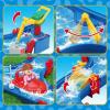 imageVATOS Kids Water Table Toy Outdoor in Summer 39pcs DIY Mini Water Park Building Blocks Toy on Table or LawnBeach Water Toy with 2 Boats for Kids in Summer Outdoor Backyard
