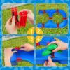 imageVATOS Kids Water Table Toy Outdoor in Summer 39pcs DIY Mini Water Park Building Blocks Toy on Table or LawnBeach Water Toy with 2 Boats for Kids in Summer Outdoor Backyard