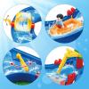 imageVATOS Kids Water Table Toy Outdoor in Summer 39pcs DIY Mini Water Park Building Blocks Toy on Table or LawnBeach Water Toy with 2 Boats for Kids in Summer Outdoor Backyard