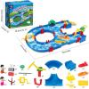 imageVATOS Kids Water Table Toy Outdoor in Summer 39pcs DIY Mini Water Park Building Blocks Toy on Table or LawnBeach Water Toy with 2 Boats for Kids in Summer Outdoor Backyard