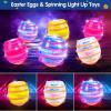 imageVatos Easter Toys Eggs for Kids  6 Pack Lighting ampamp Spining ampamp Singing Plastic Colorful Easter Toys Egss Easter Basket Stuffers Party Favors Easter Toys Gifts for Kids 3 Boys Girls